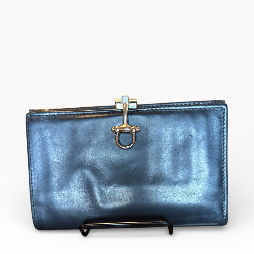 Leonardo - Vintage Made in Italy - Black Leather wallet